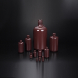 Narrow-Mouth Bottle (HDPE), Amber, , 